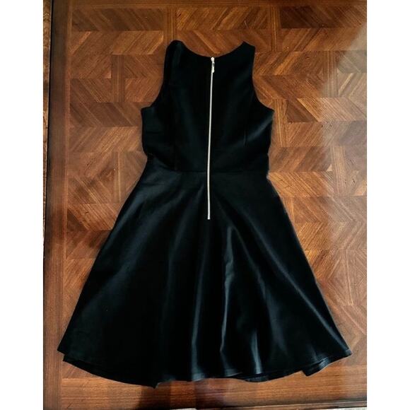 White House Black Market Black Fit & Flare Dress Size 0 with Side Pockets - Picture 11 of 16
